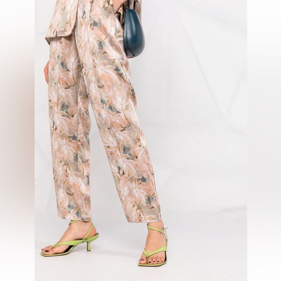 Forte Forte Fiandra Silk Leaf Print Pants NWT - Picture 4 of 10